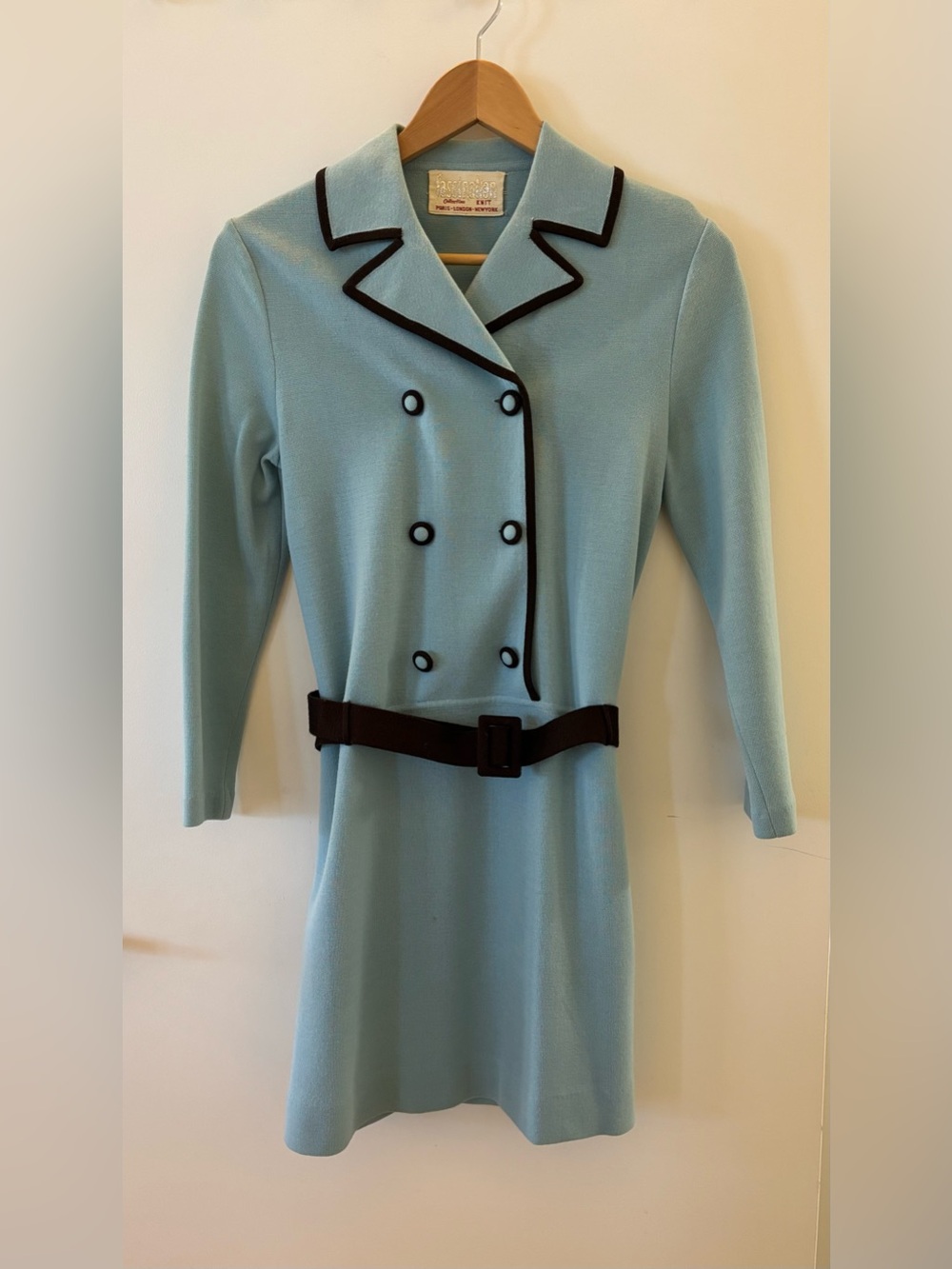 Vintage Fascination Collection Knit Mod Belted Dress